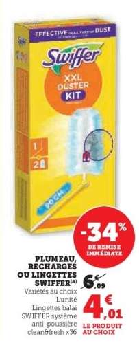 Plumeau, Recharges ou Lingettes Swiffer