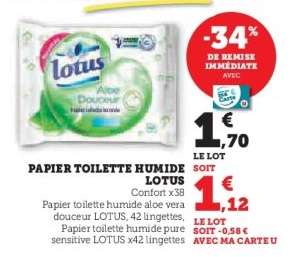 Papier Toilette Humide Lotus