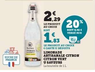 Limonade Artisanale Citron Citron Vert U Saveurs