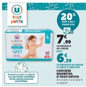 Couches Essentiel U Tout Petits