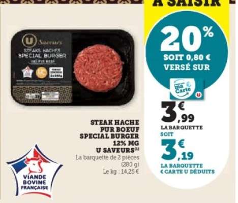 STEAK HACHE PUR BOEUF SPECIAL BURGER
