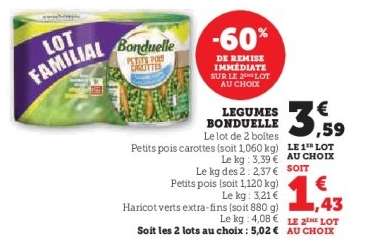 LÉGUMES "BONDUELLE"