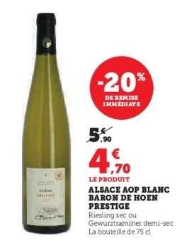 ALSACE AOP BLANC BARON DE HOEN PRESTIGE