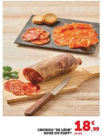 Chorizo 'De Léon' Doux ou Fort