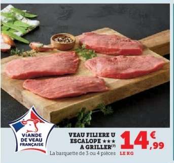 Veau Filière U Escalope