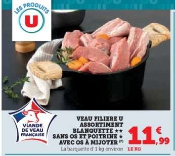 Veau Filière U Assortiment Blanquette
