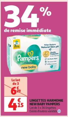 Lingettes Harmonie New Baby Pampers