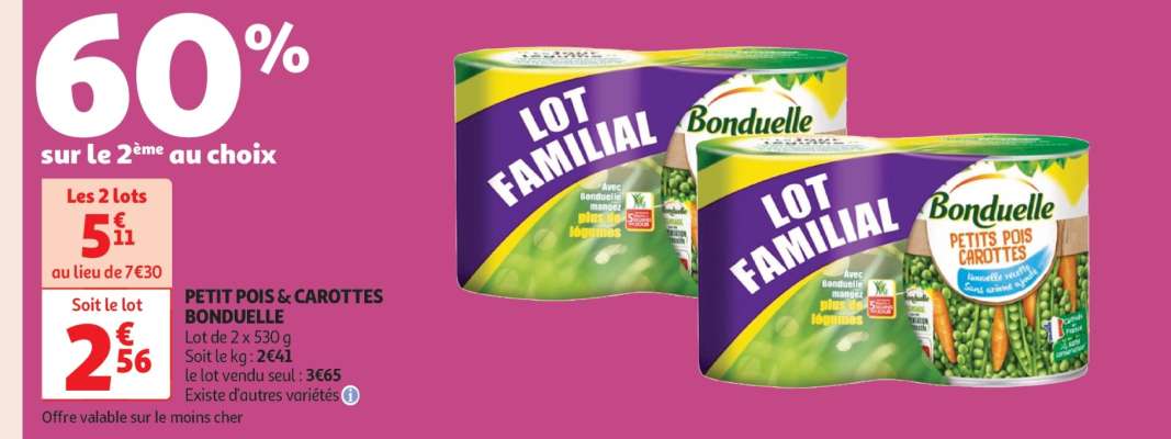 Petit Pois & Carottes Bonduelle