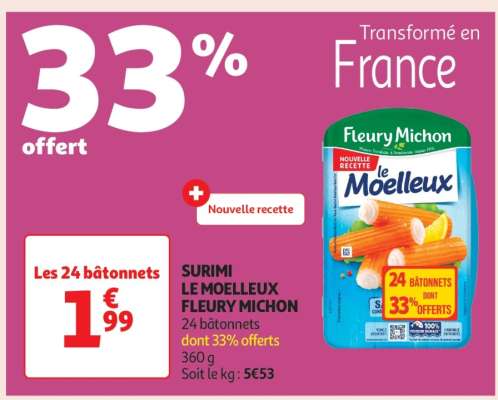 Surimi Le Moelleux Fleury Michon