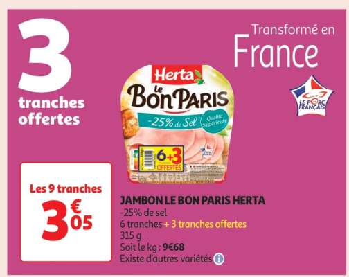 Jambon Le Bon Paris Herta