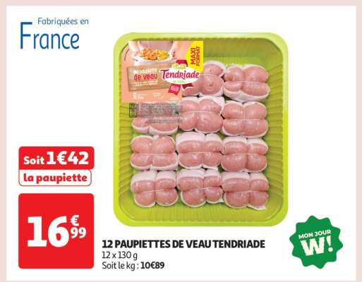 12 paupiettes de veau TENDRIADE