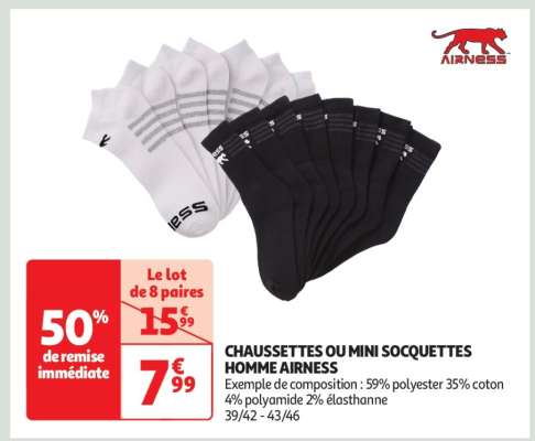 Chaussettes Ou Mini Socquettes Homme Airness