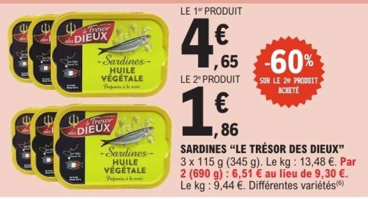 SARDINES "LE TRESOR DES DIEUX"