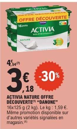 ACTIVIA NATURE OFFRE DÉCOUVERTE “DANONE”