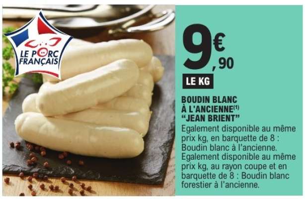 Boudin blanc à l'ancienne "Jean Brient"