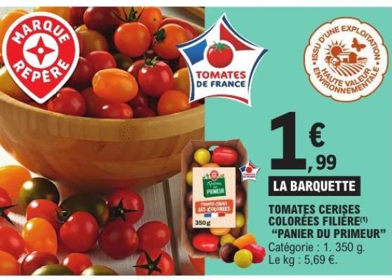 TOMATES CERISES COLOREES FILIERE "PANIER DU PRIMEUR"