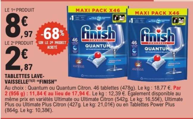 Tablettes Lave Vaisselle Finish
