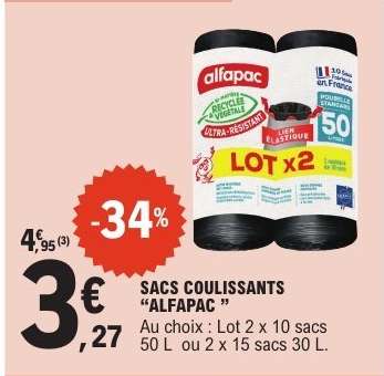 SACS COULISSANTS "ALFAPAC"