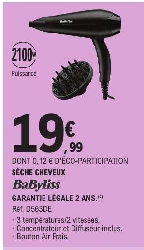 SÈCHE CHEVEUX BaByliss