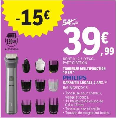 PHILIPS Tondeuse multifonction 10 en 1