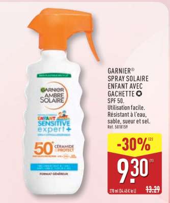 GARNIER SPRAY SOLAIRE ENFANT AVEC GACHETTE