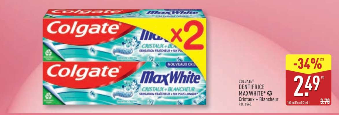 Colgate Dentifrice MaxWhite