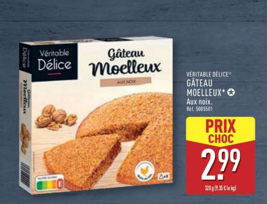 VÉRITABLE DÉLICE GÂTEAU MOELLEUX