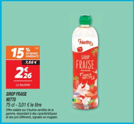 SIROP FRAISE NETTO