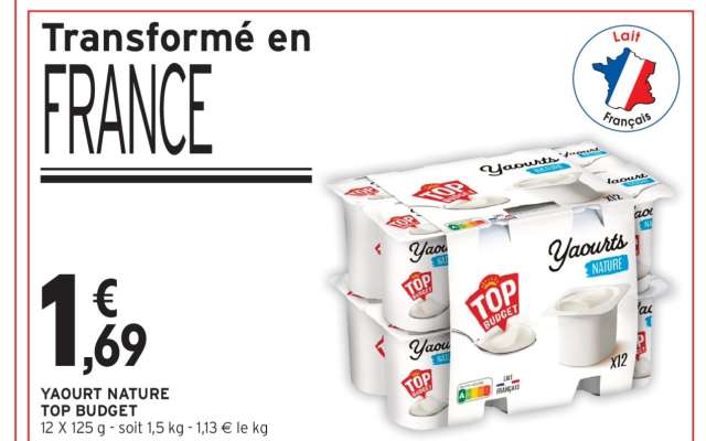 YAOURT NATURE TOP BUDGET