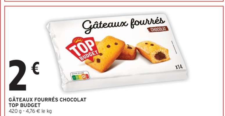 GÂTEAUX FOURRÉS CHOCOLAT TOP BUDGET