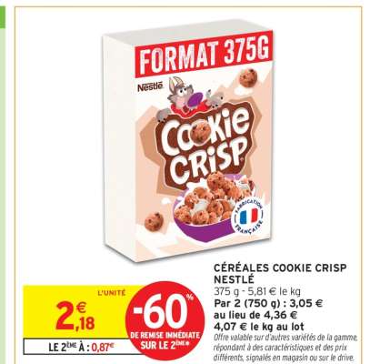 Céréales Cookie Crisp Nestlé