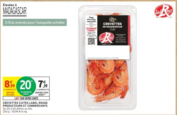 CREVETTES CUITES LABEL ROUGE