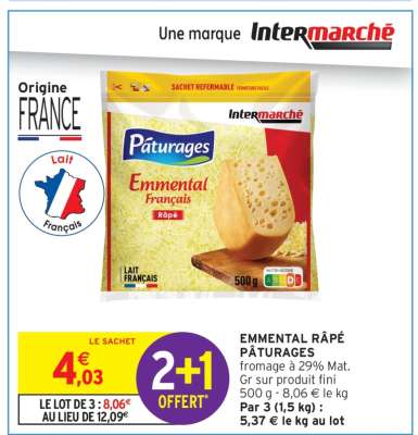 EMMENTAL RÂPÉ PÂTURAGES