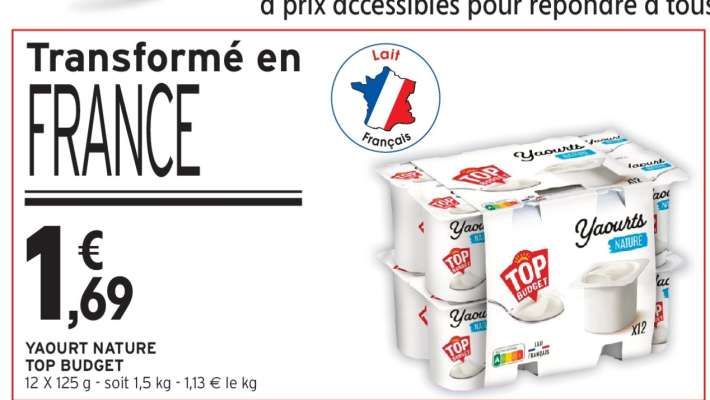 YAOURT NATURE TOP BUDGET