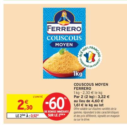 Couscous Moyen Ferrero