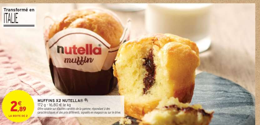MUFFINS X2 NUTELLA