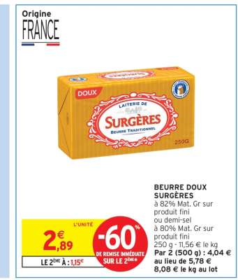 Beurre Doux Surgères