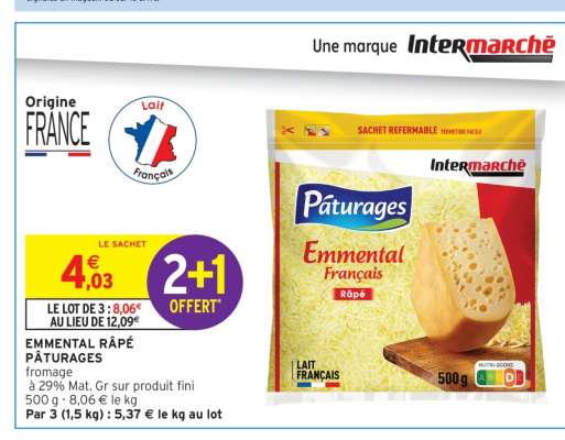 EMMENTAL RÂPÉ PÂTURAGES