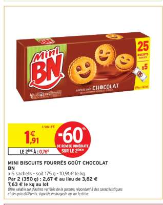 MINI BISCUITS FOURRÉS GOÛT CHOCOLAT