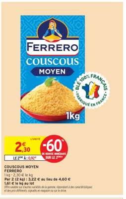 Couscous Moyen Ferrero