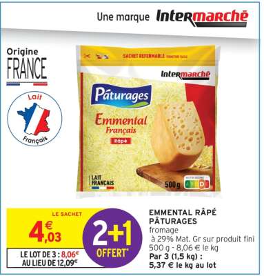 EMMENTAL RÂPÉ PÂTURAGES