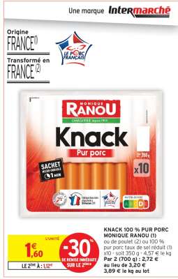 Knack 100% Pur Porc Monique Ranou