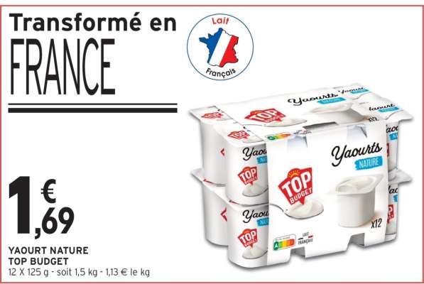 YAOURT NATURE TOP BUDGET
