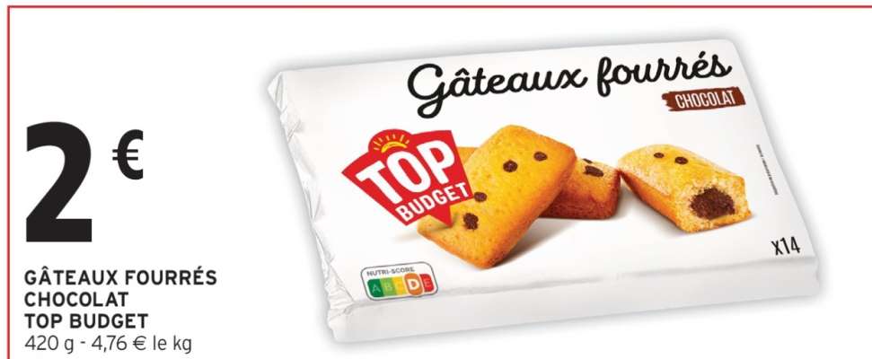 GÂTEAUX FOURRÉS CHOCOLAT TOP BUDGET