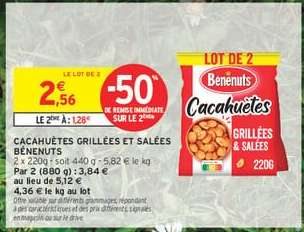 Cacahuètes Grillées et Salées Bénénuts