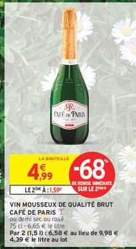 Vin Mousseux de Qualité Brut Café de Paris
