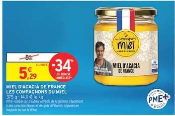 Miel d'Acacia de France Les Compagnons du Miel