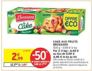 Cake aux fruits Brossard