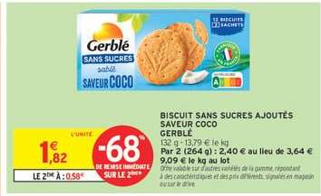 Biscuit Sans Sucres Ajoutés Saveur Coco