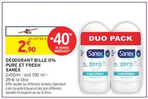 DÉODORANT BILLE 0% PURE ET FRESH SANEX